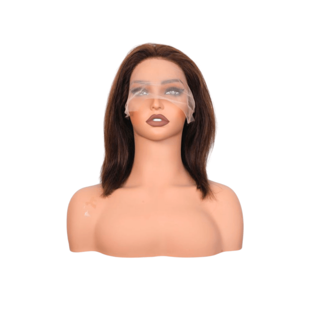 #1 13x4 Lace Bob Brown Human Hair Wig 10 Inches