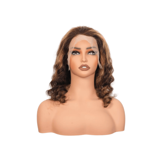 #6 13x4 Lace Loose Wave Highlight Human Hair Wig 14 Inches