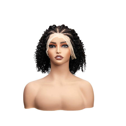 #69 13x4 Lace Kinky Curly Bob Black Human Hair Wig