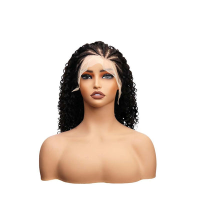 #69 13x4 Lace Kinky Curly Bob Black Human Hair Wig