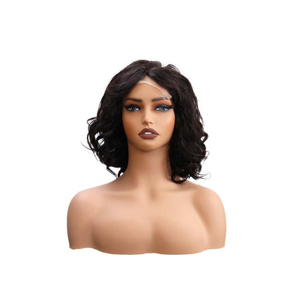 #11 4x4 Lace Body Wave Black Human Hair Wig 10 Inches