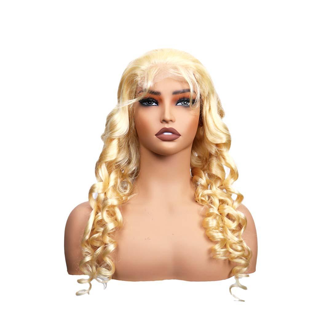 #84 4x4 Lace Loose Wave Blonde Human Hair Wig