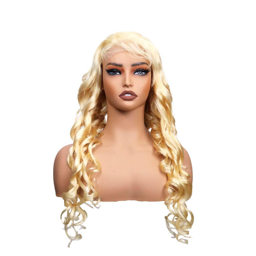 #84 4x4 Lace Loose Wave Blonde Human Hair Wig