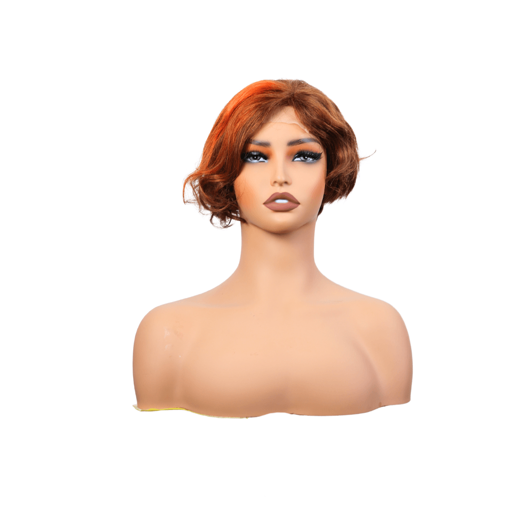 #14 4x4 Lace Bob Brown Human Hair Wig 8 Inches