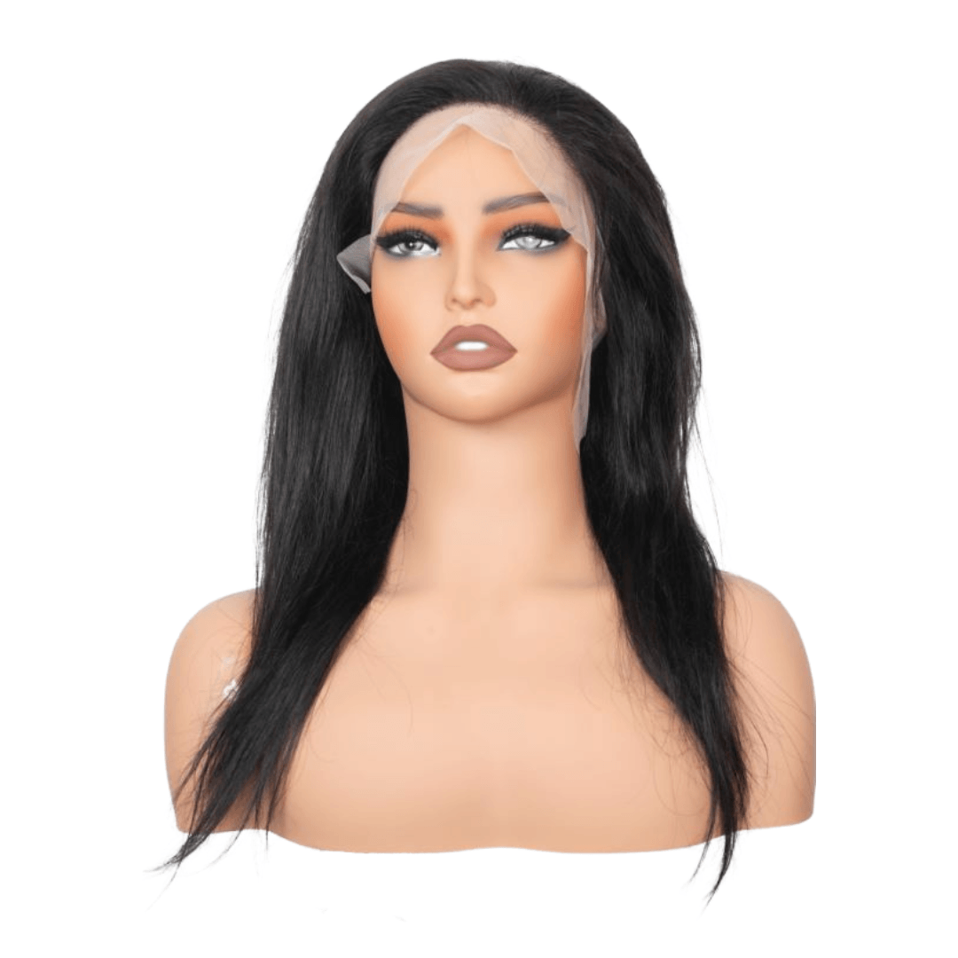 #18 13x4 Lace Straight Black Human Hair Wig