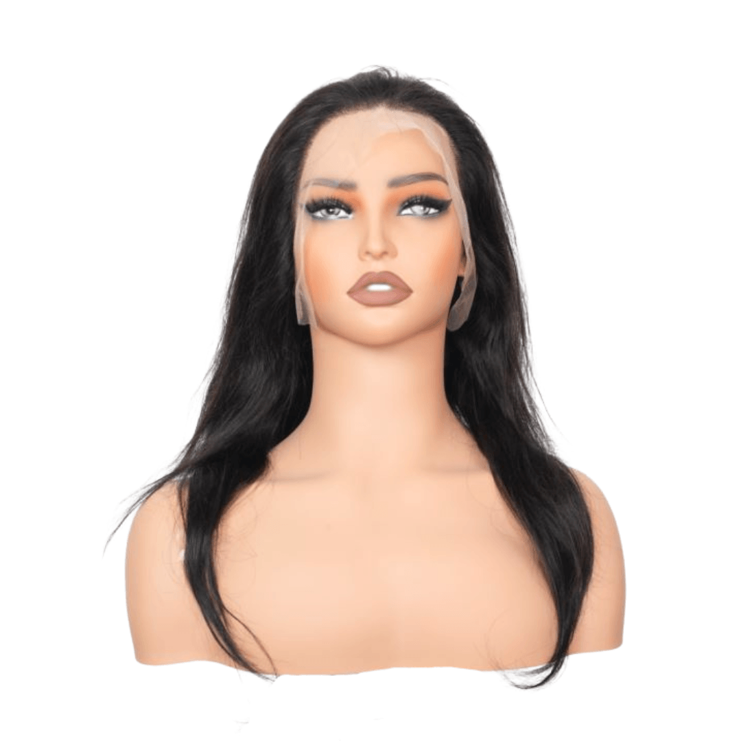 #18 13x4 Lace Straight Black Human Hair Wig