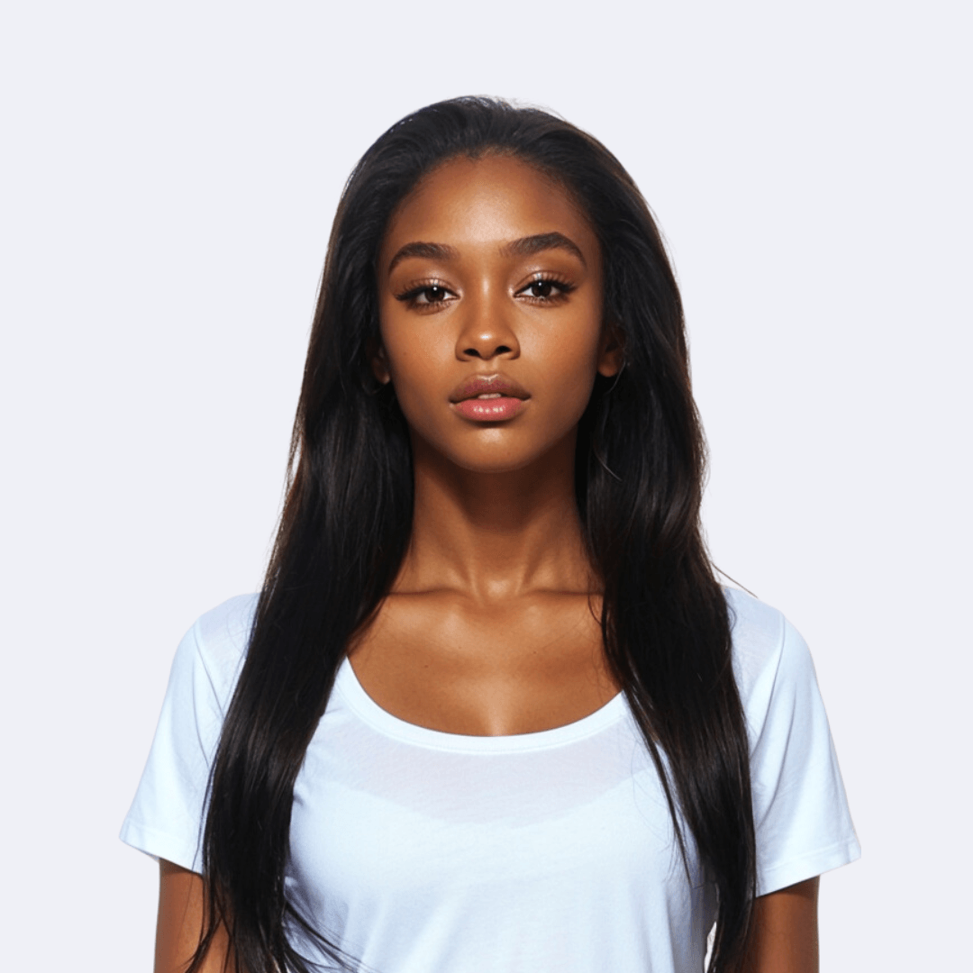 #18 13x4 Lace Straight Black Human Hair Wig