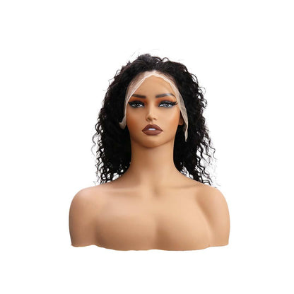 #44 13x4 Lace Bob Water Black Human Hair Wig 12 Inches