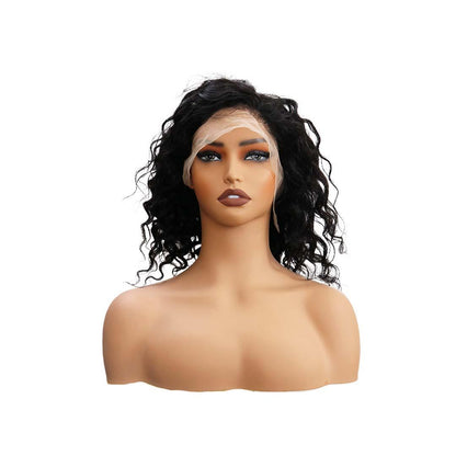 #45 13x4 Lace Bob Deep Black Human Hair Wig 14 Inches